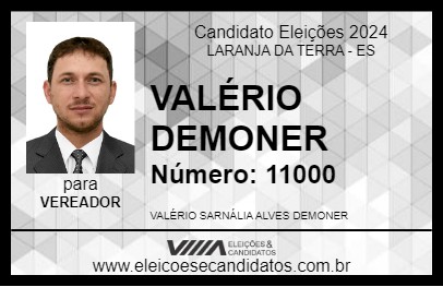 Candidato VALÉRIO DEMONER 2024 - LARANJA DA TERRA - Eleições