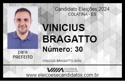 Candidato VINICIUS BRAGATTO 2024 - COLATINA - Eleições