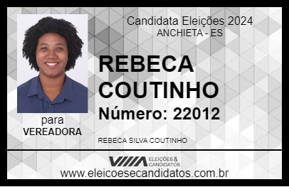 Candidato REBECA COUTINHO 2024 - ANCHIETA - Eleições