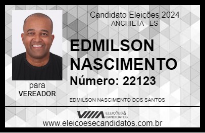 Candidato EDMILSON NASCIMENTO 2024 - ANCHIETA - Eleições