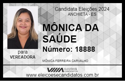 Candidato MÔNICA DA SAÚDE 2024 - ANCHIETA - Eleições