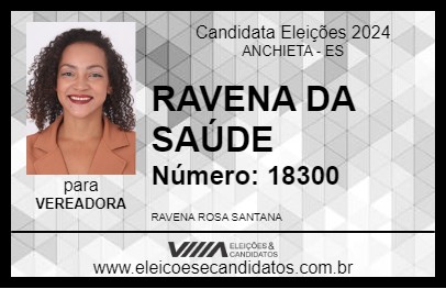 Candidato RAVENA DA SAÚDE 2024 - ANCHIETA - Eleições