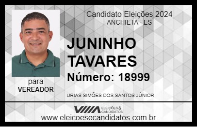 Candidato JUNINHO TAVARES 2024 - ANCHIETA - Eleições