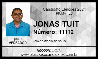 Candidato JONAS TUIT 2024 - PIÚMA - Eleições