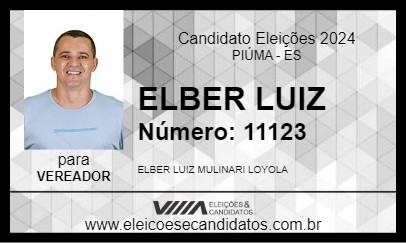 Candidato ELBER LUIZ 2024 - PIÚMA - Eleições