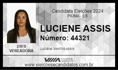 Candidato LUCIENE ASSIS 2024 - PIÚMA - Eleições