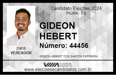 Candidato GIDEON HEBERT 2024 - PIÚMA - Eleições