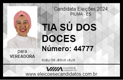 Candidato TIA SÚ DOS DOCES 2024 - PIÚMA - Eleições