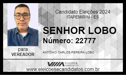 Candidato SENHOR LOBO 2024 - ITAPEMIRIM - Eleições