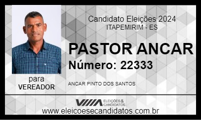 Candidato PASTOR ANCAR 2024 - ITAPEMIRIM - Eleições