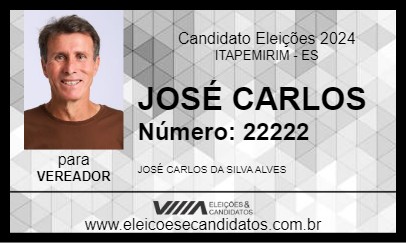 Candidato JOSÉ CARLOS 2024 - ITAPEMIRIM - Eleições