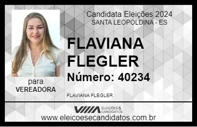 Candidato FLAVIANA FLEGLER 2024 - SANTA LEOPOLDINA - Eleições