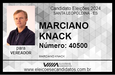 Candidato MARCIANO KNACK 2024 - SANTA LEOPOLDINA - Eleições