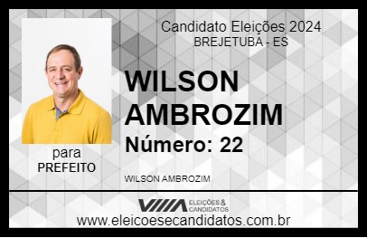 Candidato WILSON AMBROZIM 2024 - BREJETUBA - Eleições