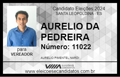 Candidato AURELIO DA PEDREIRA 2024 - SANTA LEOPOLDINA - Eleições