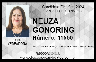 Candidato NEUZA GONORING 2024 - SANTA LEOPOLDINA - Eleições