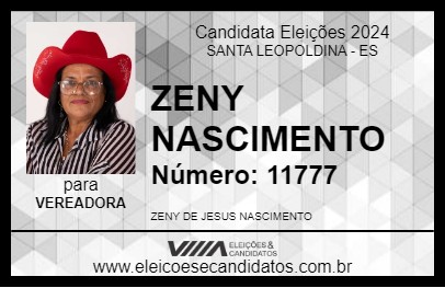 Candidato ZENY NASCIMENTO 2024 - SANTA LEOPOLDINA - Eleições