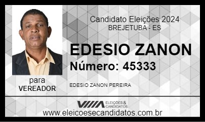 Candidato EDESIO ZANON 2024 - BREJETUBA - Eleições