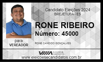 Candidato RONE RIBEIRO 2024 - BREJETUBA - Eleições