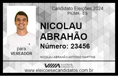 Candidato NICOLAU ABRAHÃO 2024 - PIÚMA - Eleições