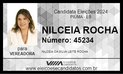 Candidato NILCEIA ROCHA 2024 - PIÚMA - Eleições