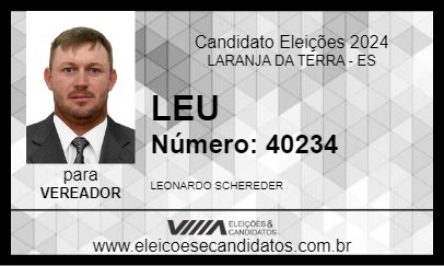 Candidato LEU 2024 - LARANJA DA TERRA - Eleições