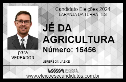 Candidato JÉ DA AGRICULTURA 2024 - LARANJA DA TERRA - Eleições