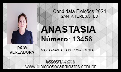 Candidato ANASTASIA 2024 - SANTA TERESA - Eleições