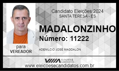 Candidato MADALONZINHO 2024 - SANTA TERESA - Eleições