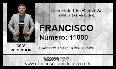 Candidato FRANCISCO 2024 - SANTA TERESA - Eleições