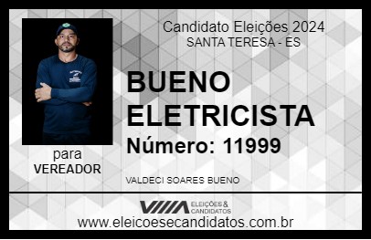 Candidato BUENO ELETRICISTA 2024 - SANTA TERESA - Eleições