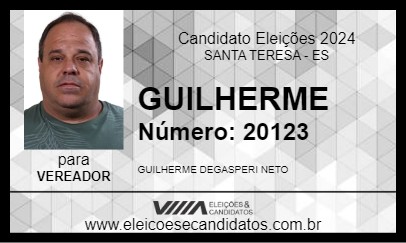 Candidato GUILHERME 2024 - SANTA TERESA - Eleições