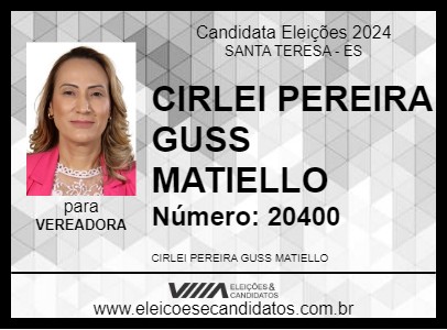 Candidato CIRLEI GUSS 2024 - SANTA TERESA - Eleições