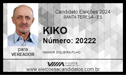 Candidato KIKO 2024 - SANTA TERESA - Eleições