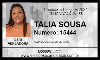 Candidato TALIA SOUSA 2024 - ATÍLIO VIVÁCQUA - Eleições