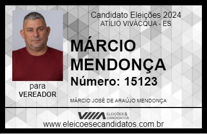 Candidato MÁRCIO MENDONÇA 2024 - ATÍLIO VIVÁCQUA - Eleições