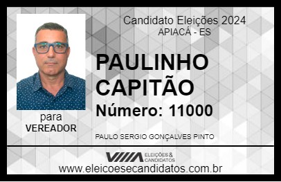 Candidato PAULINHO CAPITÃO 2024 - APIACÁ - Eleições