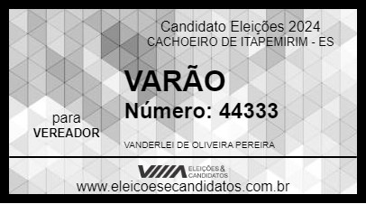 Candidato VARÃO 2024 - CACHOEIRO DE ITAPEMIRIM - Eleições