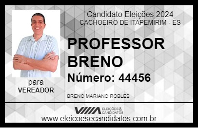 Candidato PROFESSOR BRENO 2024 - CACHOEIRO DE ITAPEMIRIM - Eleições