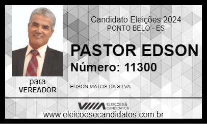 Candidato PASTOR EDSON 2024 - PONTO BELO - Eleições