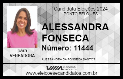 Candidato ALESSANDRA FONSECA 2024 - PONTO BELO - Eleições