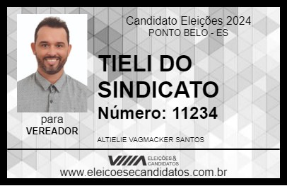 Candidato TIELI DO SINDICATO 2024 - PONTO BELO - Eleições