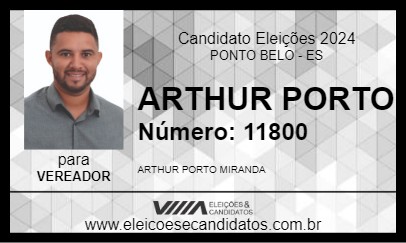 Candidato ARTHUR PORTO 2024 - PONTO BELO - Eleições