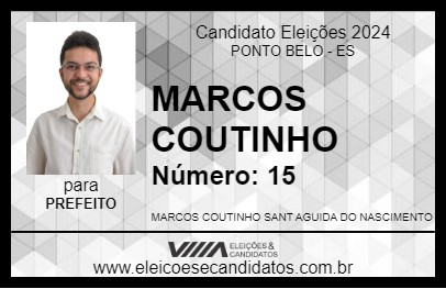 Candidato MARCOS COUTINHO 2024 - PONTO BELO - Eleições