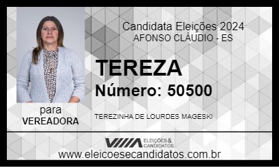 Candidato TEREZA 2024 - AFONSO CLÁUDIO - Eleições