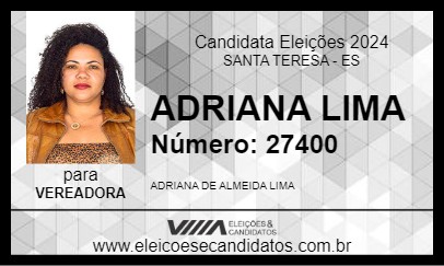 Candidato ADRIANA LIMA 2024 - SANTA TERESA - Eleições