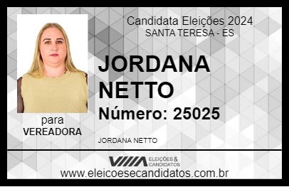 Candidato JORDANA NETTO 2024 - SANTA TERESA - Eleições