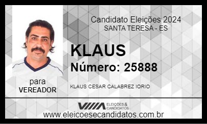 Candidato KLAUS 2024 - SANTA TERESA - Eleições