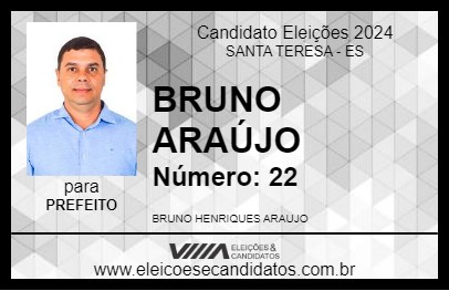 Candidato BRUNO ARAÚJO 2024 - SANTA TERESA - Eleições