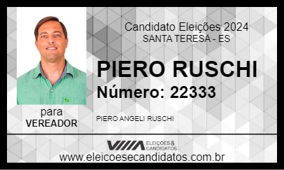 Candidato PIERO RUSCHI 2024 - SANTA TERESA - Eleições